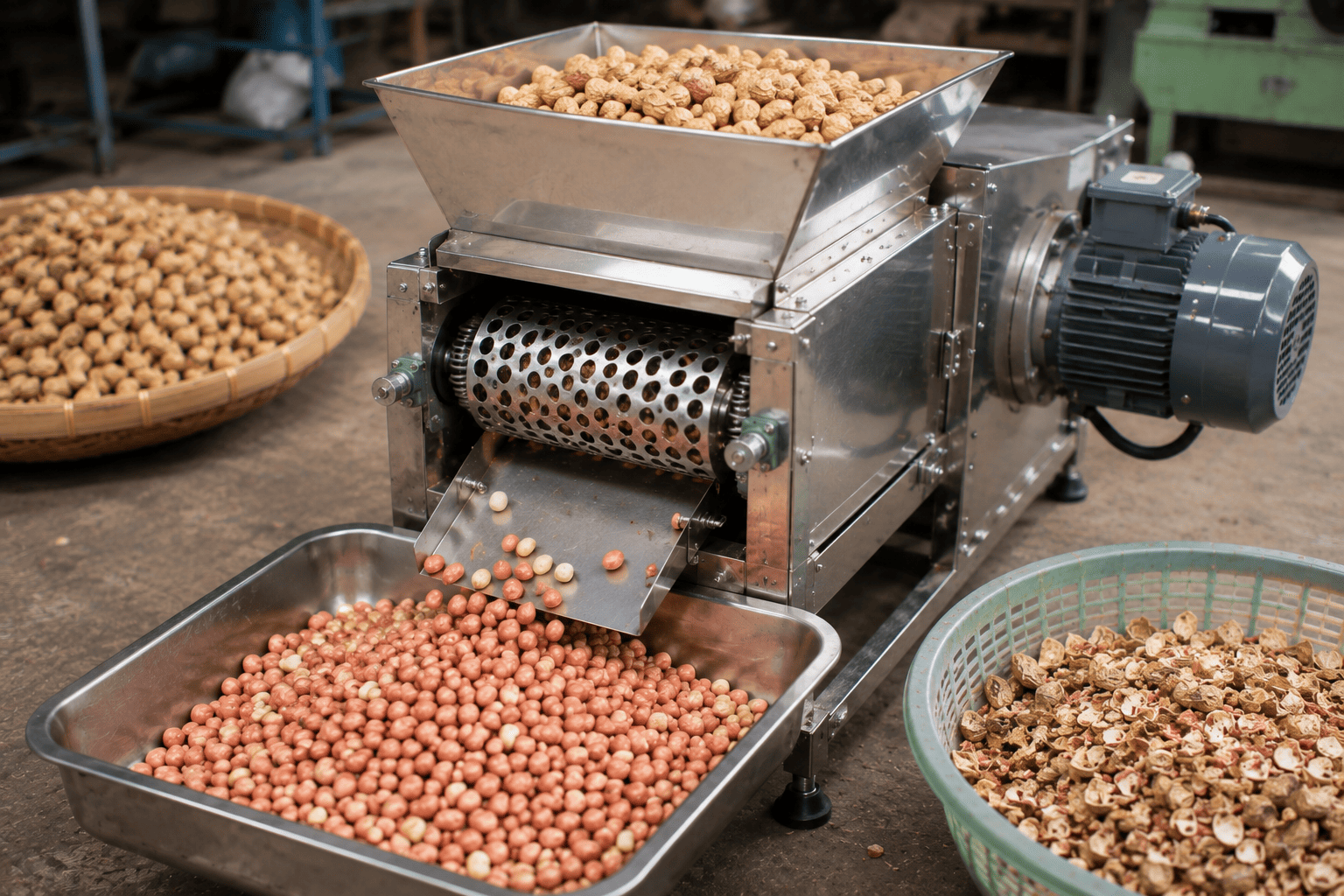 cara mengupas kacang tanah kering